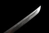JIHPEN sword - Handmade Wakizashi Sword Damascus steel With white leather Scabbard - 31 in