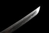 JIHPEN sword - Handmade Full Tang Wakizashi Sword Damascus SteelClay Tempered Blade Blue scabbard - 31 in